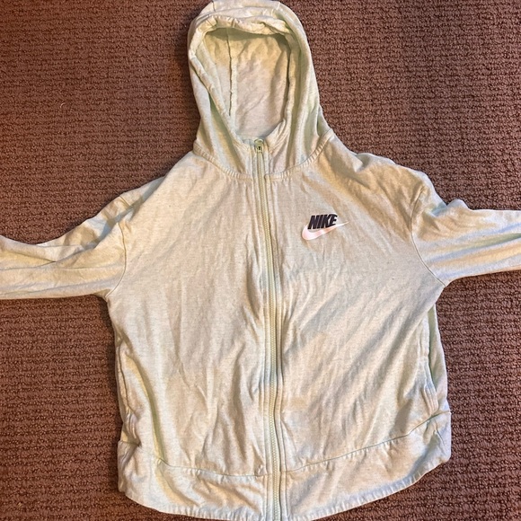Hoodie zipper Nike minty, green size girl medium good shape - Picture 1 of 3